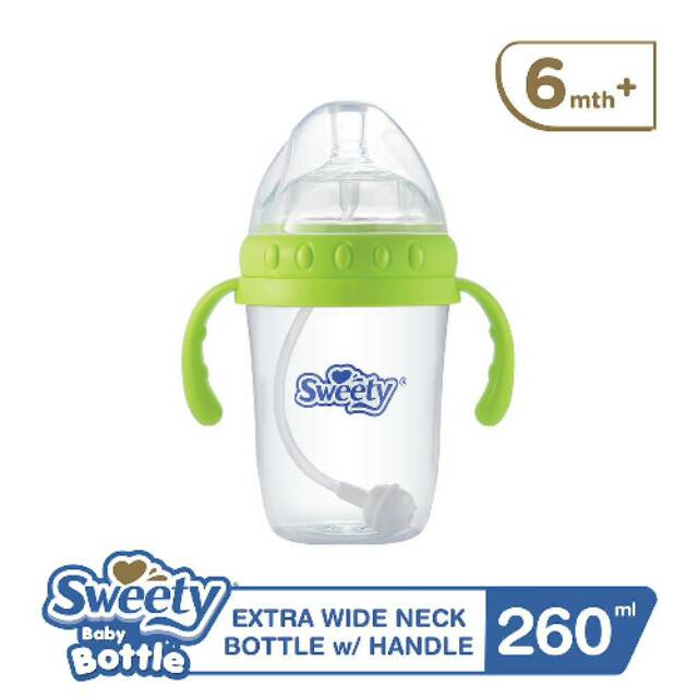 Sweety Botol Dot Wide Neck 2 in 1 with Handle 260ml