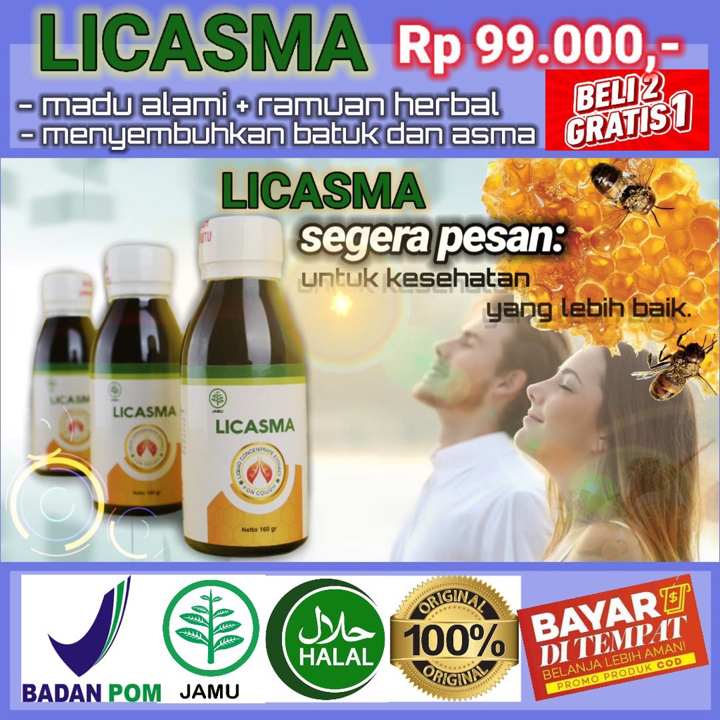 PROMO BELI 2 GRATIS 1 MADU LICASMA HERBAL AMAN 100% ASLI UNTUK SESAK NAFAS, ASMA, TBC, PARU-PARU-6