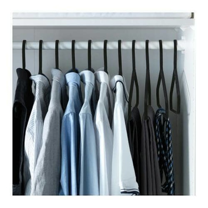 Baru IKEA STRYKIS Gantungan baju  hitam  3pc Berkualitas