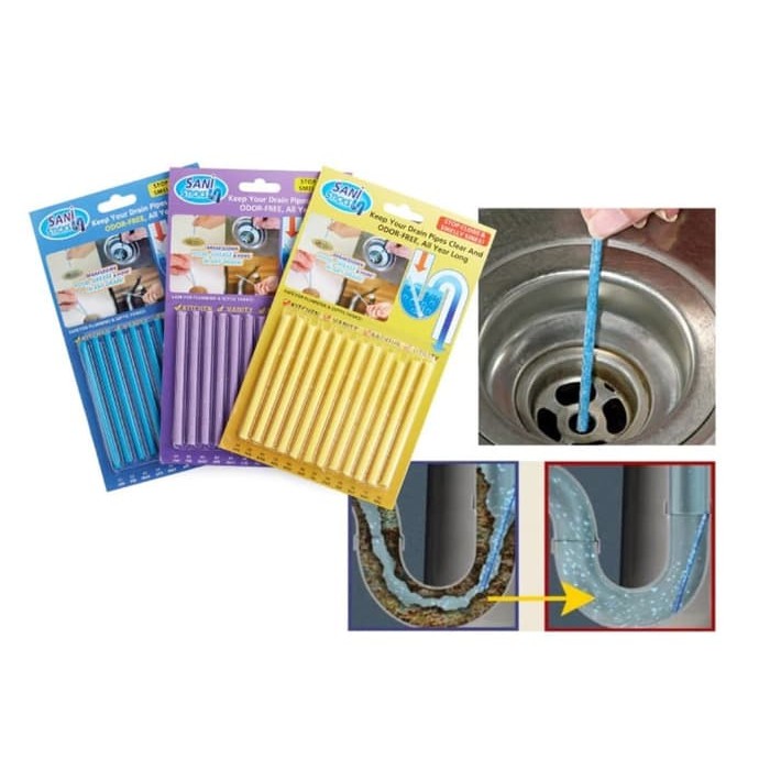 Sani Stick Drain Pembersih Pewangi Wastafel Saluran Air Mampet Toilet