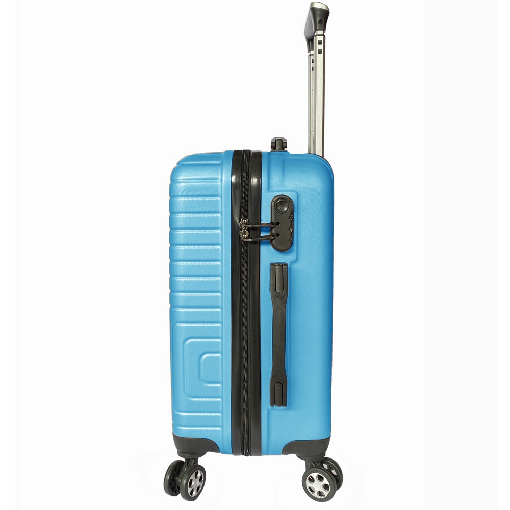 Free Shipping! Koper Fiber POLO MILANO Koper Kabin 20inch Koper Travelling Anti Pecah TC23 -Sky Blue