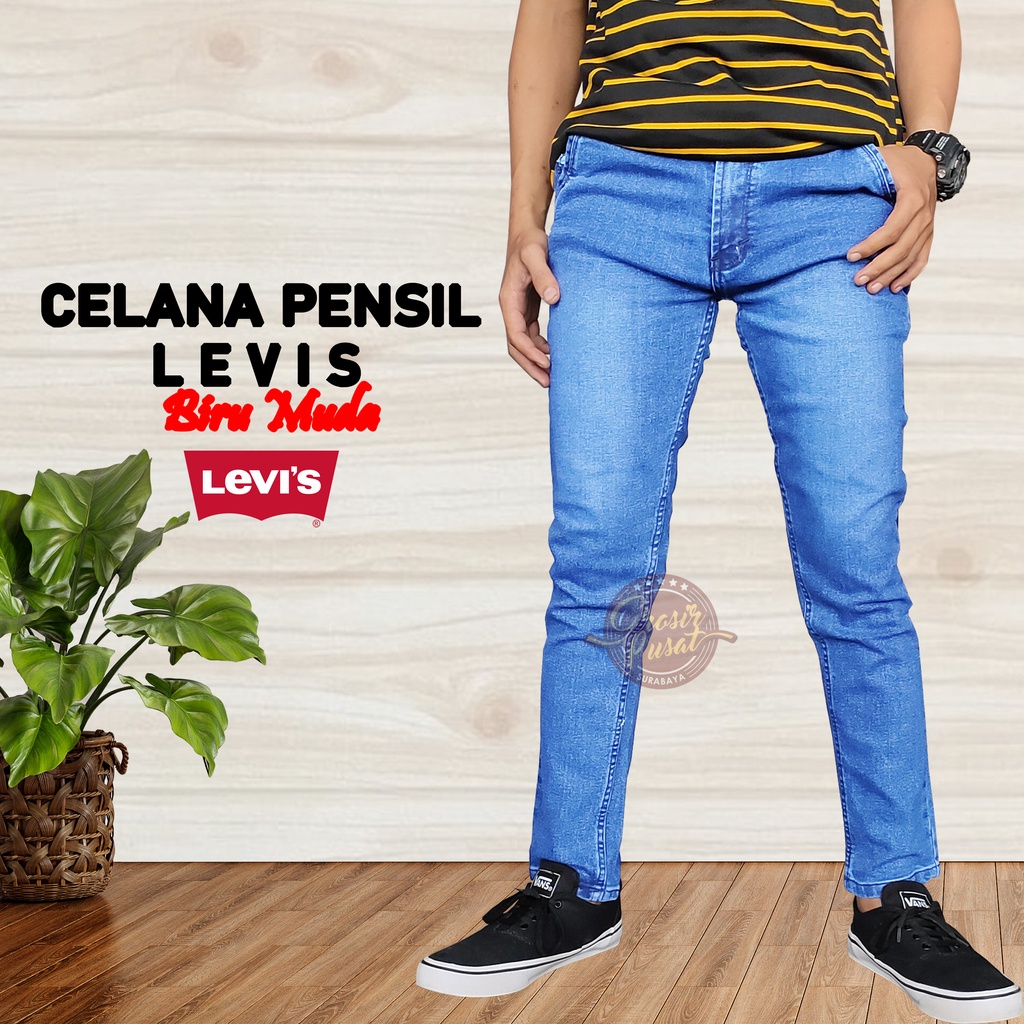 Celana Jeans LIVES Pensil Skinny Pria Size 27 - 38