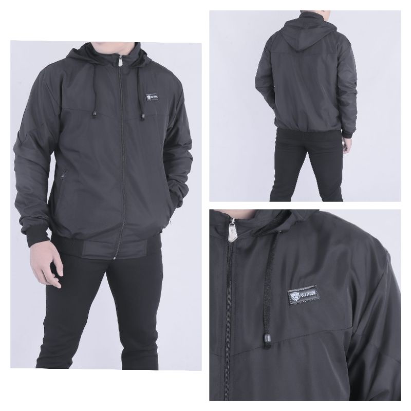 Jaket parasut pria windrunner original folksystem