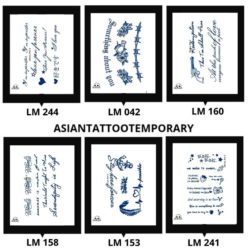 SEMI PERMANEN &quot;TULISAN-MANDARIN-LATIN-WRITING-HANDWRITING-JEPANG-CINA&quot; ORIGINAL ASIANTATTO Tatto temporer/ TATO ANTI AIR/ tato kulit /ASIANTATTOOTEMPORARY