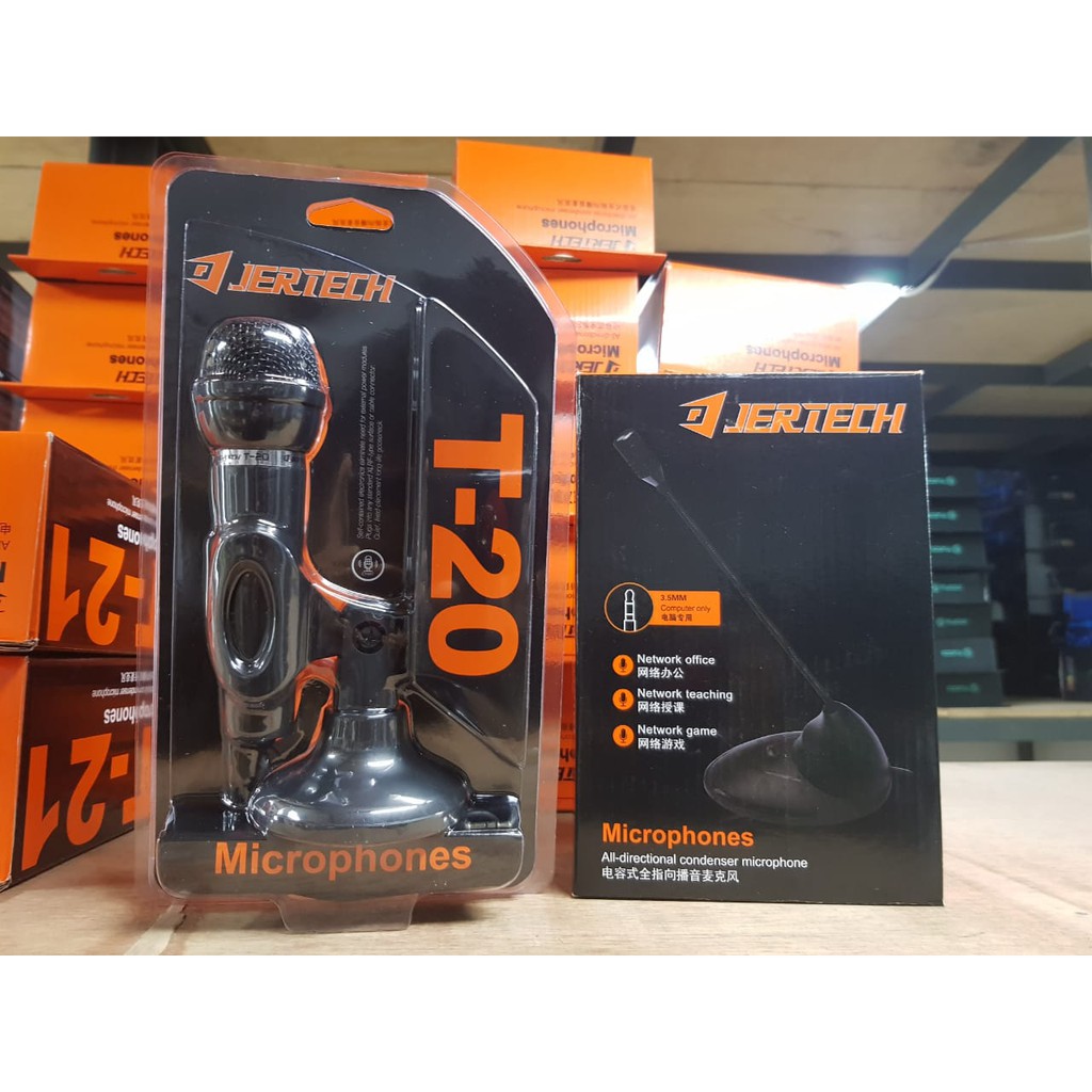 SALE / CUCI GUDANG Microphone Jertech T20 | Mickrofon jertech T21 mic pc / laptop Cocok untuk zoom