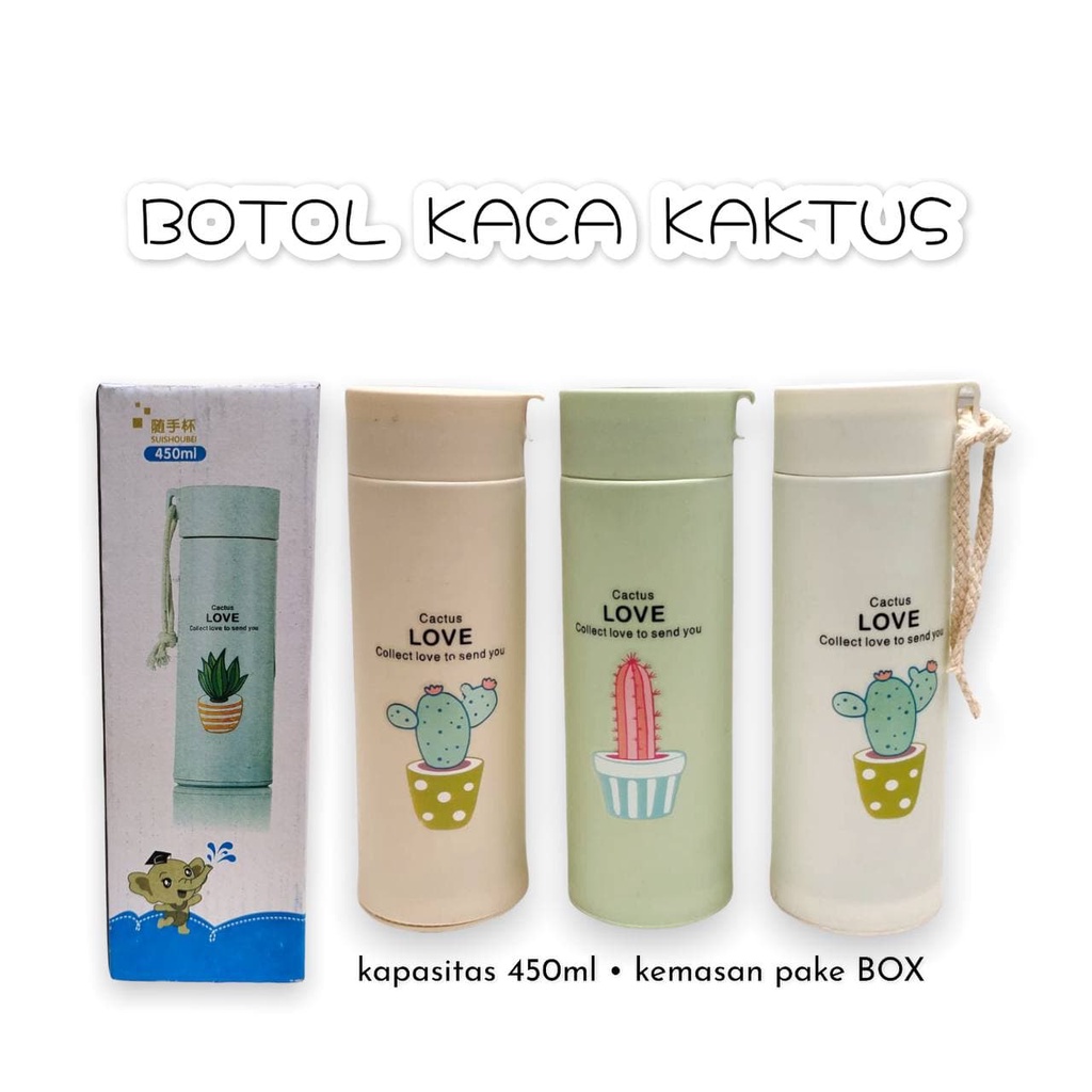 [500ML] BOTOL KAKTUS / BOTOL KACA KAKTUS / BOTOL KACA UNIK