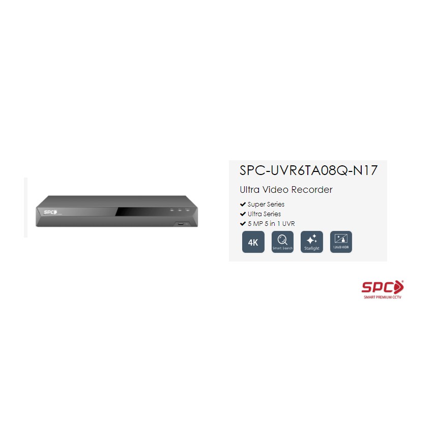 DVR SPC UVR ULTRA 5MP HISILICON SPC-UVR6TA08Q-N17 8 Channel