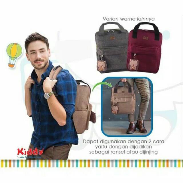 Tas Perlengkapan Baby / Tas Ransel Kiddy s1  /Kiddy Tas Diapers Bag Backpack Ransel 5030 / TAS PERLENGKAPAN BAYI TAS RANSEL BAYI