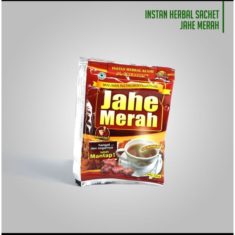 

Herbal Instan Jahe Merah kemasan Sachet @ 25 gr × 10