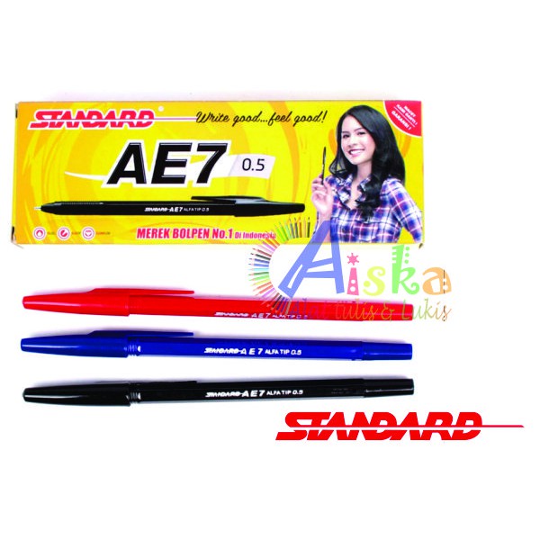 

Ballpoint standar AE7 Ecer (Pulpen, Pen, Bolpen, Pen warna)