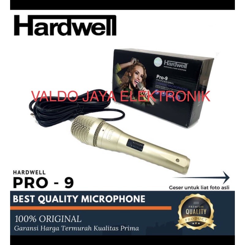 Mic Kabel HARDWELL PRO-9 Original Mic HARDWELL PRO9 Microphone HARDWELL PRO 9