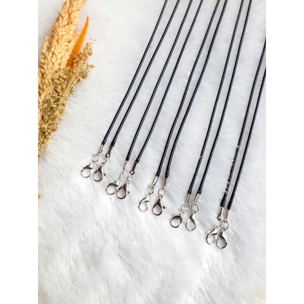 READY [COD] Strap masker polos 2 in 1 hitam murah banget