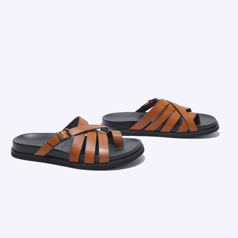 SANDAL JEPIT EVERBEST PRIA ORIGINAL CASUAL KULIT BRANDED COKLAT EM18