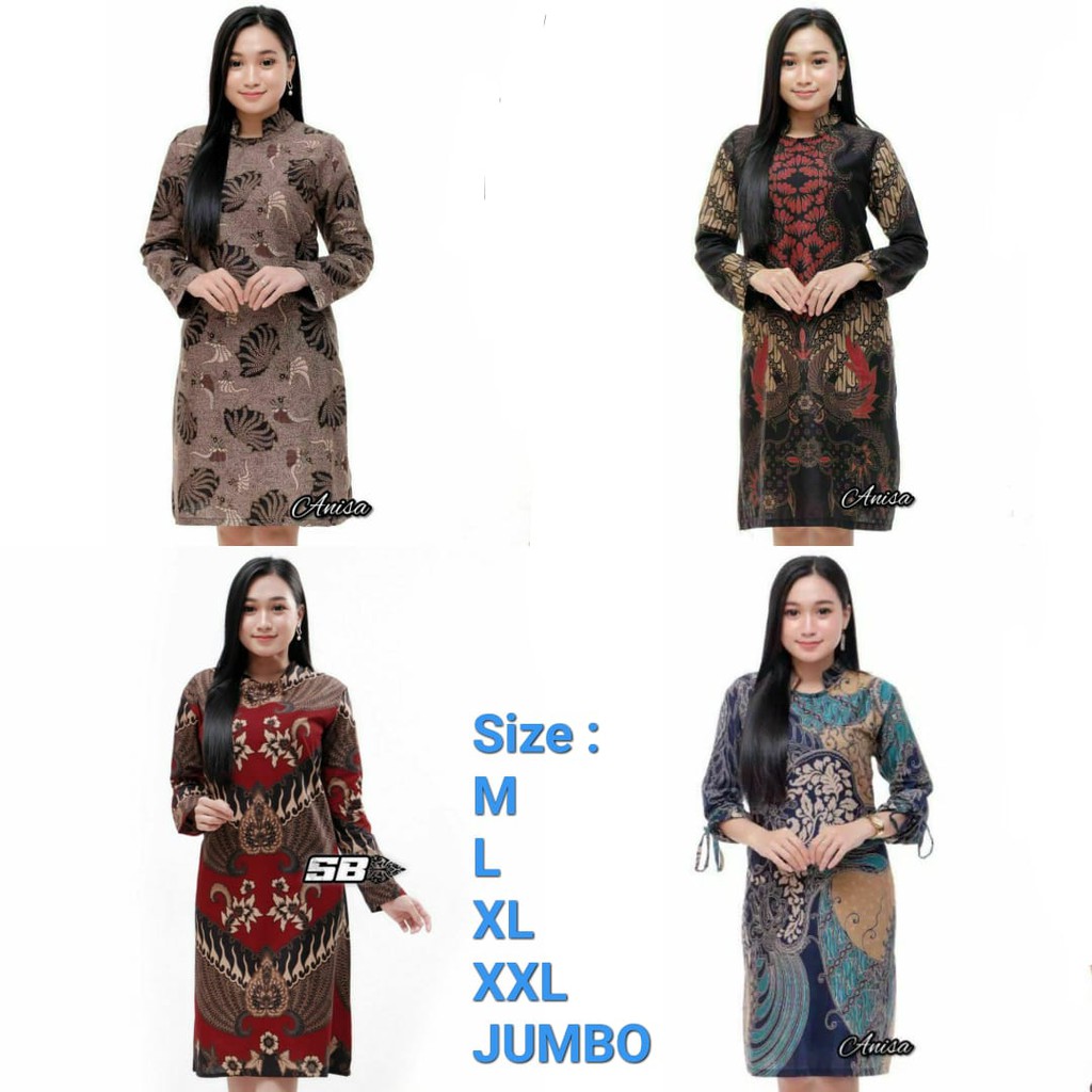 Batik Wanita Tunik SIZE JUMBO M L XL XXL XXXL 3L 4L 5L MURAH BATIK JUMBO grosir ecer batik murah