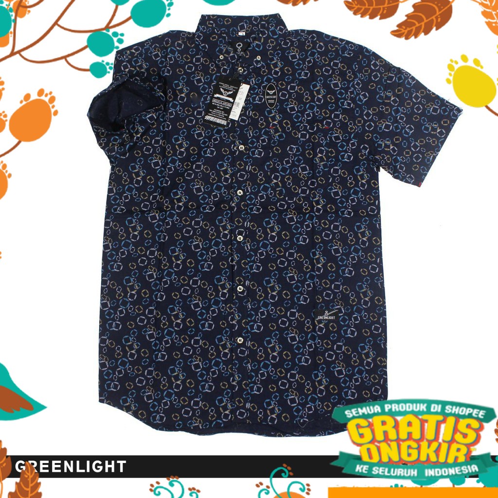 Hitam putih biru merah panjang besar jumbo big size / Atasan Kantor Kemeja Pria 3 Second Ori Baju Ke