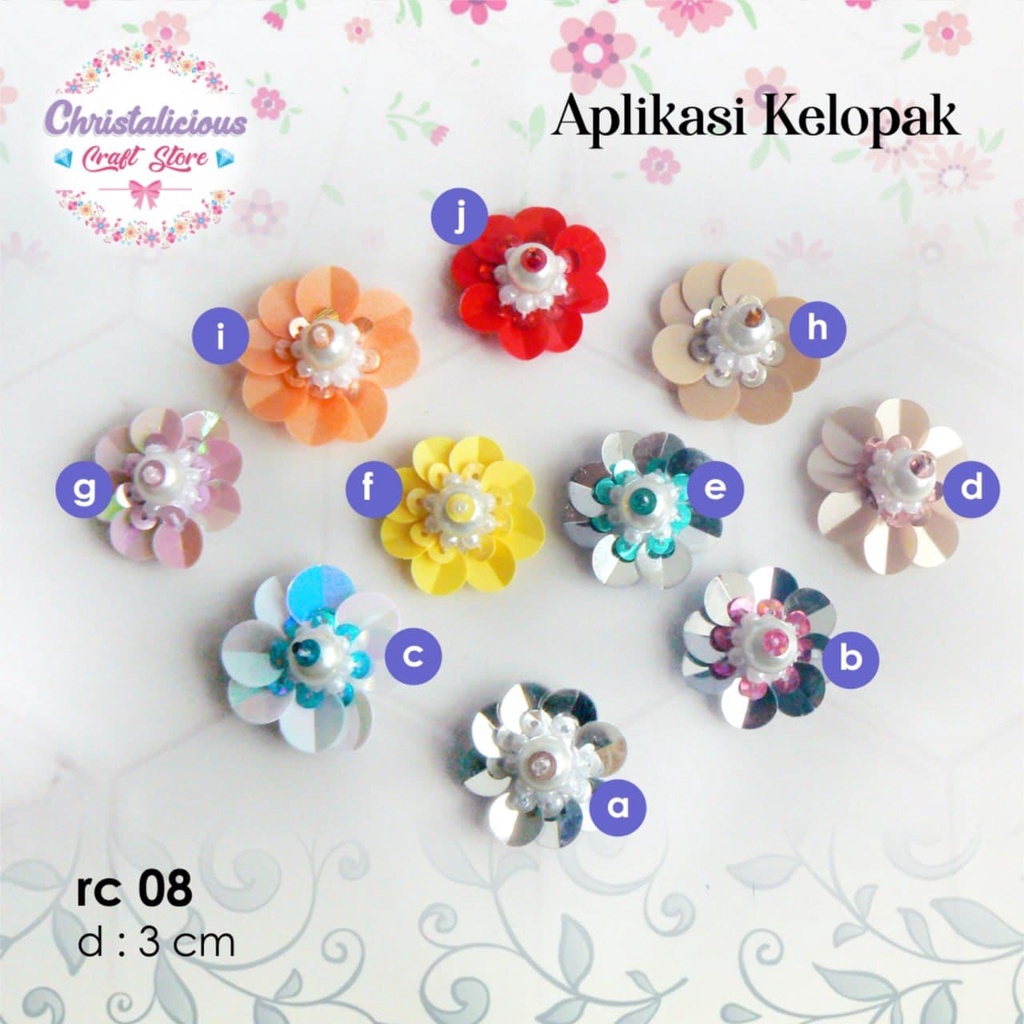 Bunga payet 3d, rangkaian bunga payet silver, bunga payet gold, payet bunga pink, payet bunga silver