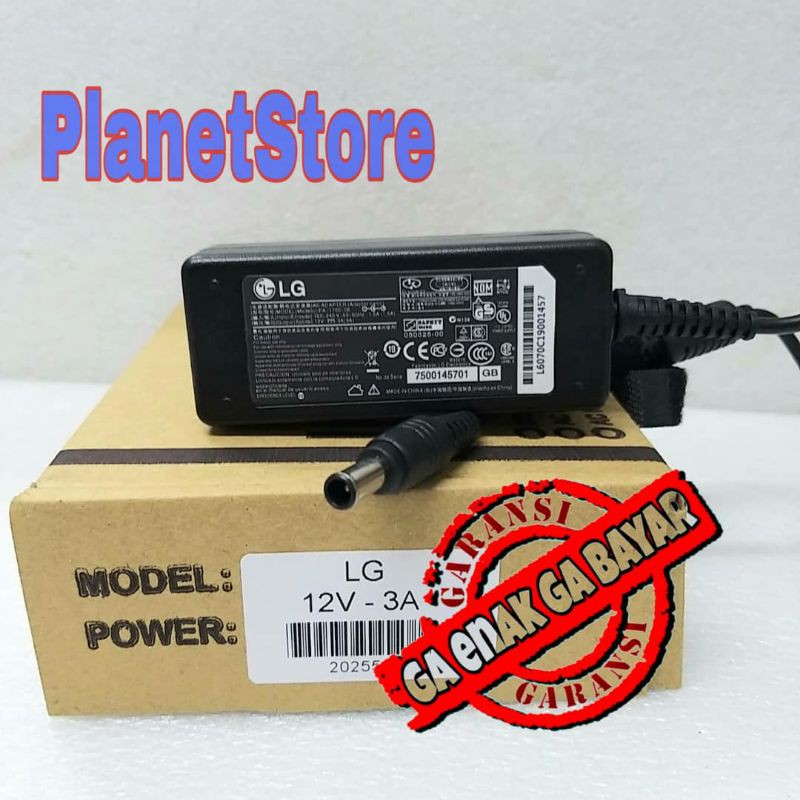 [TERLARIS] adaptor charger monitor LG e2250v e2250vv 12v 3a LG 12V 3A COLOKAN JARUM