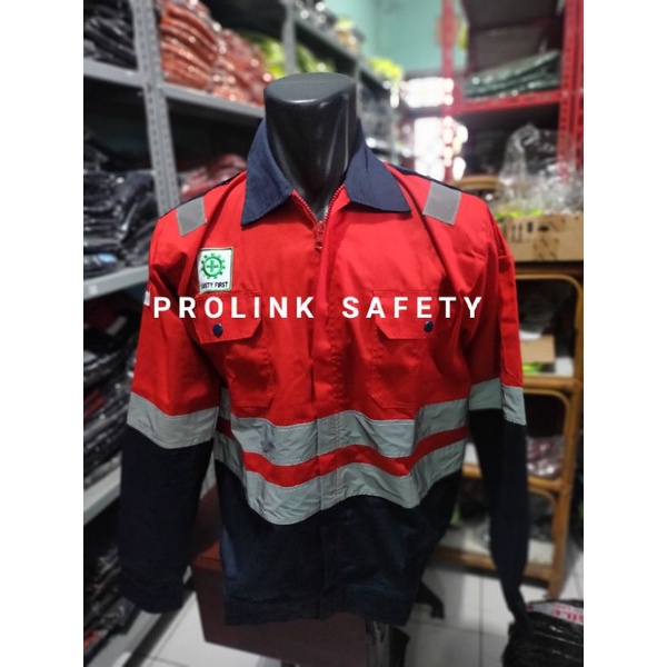 SERAGAM SAFETY MERAH NAVY SCOTLIGT PUNDAK