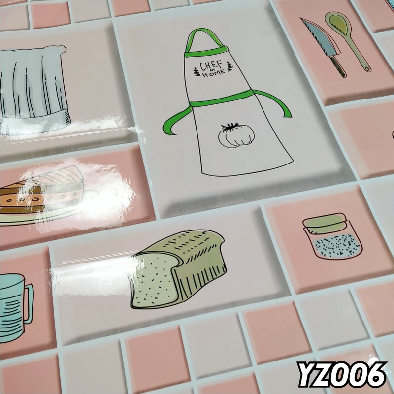 Stiker Dapur Anti Minyak - Wallpaper Stiker Dapur Wallpaper Dinding Tahan Panas dan anti air YZ 60Cmx5M - Worldhome