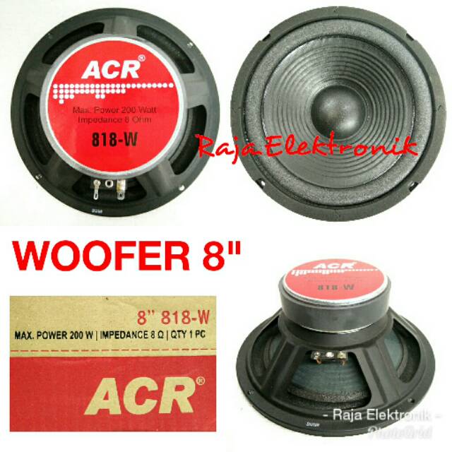 Speaker ACR 8" 818W WOOFER CURVE Speker Acr 8in 818 Spiker Acr 8 in 818-W Bass Wofer Audio Sound