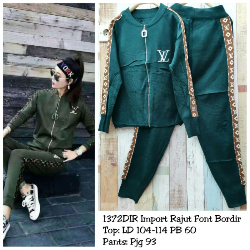 Setelan rajut LV* premium import