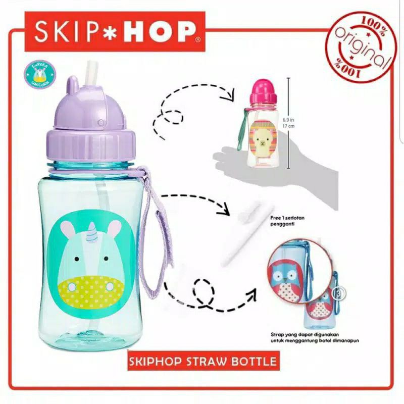 Skip HOP Straw Bottle Zoo