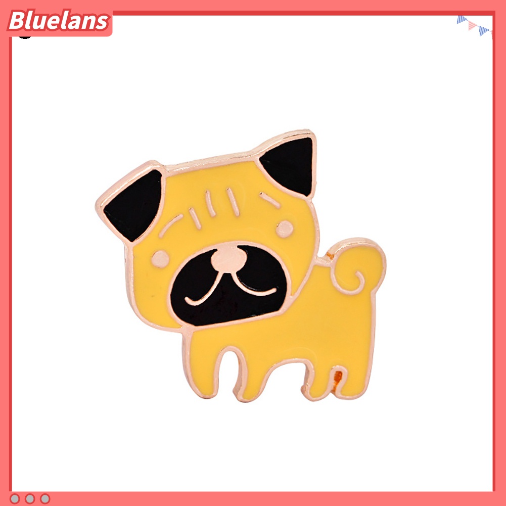 Bros Pin Enamel Bentuk Kartun Hewan Anjing Untuk Dekorasi Pakaian