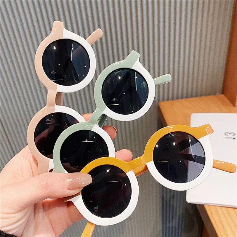 T&amp;Y Kacamata Anak Perempuan Bulat Leopard Korea Fashion Lucu 6683 Kaca Mata Laki Laki Hitam Gradasi Macan High Quality Kids Sunglasses Murah Import