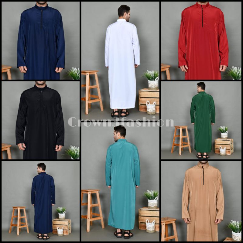 Jubah Muslim Saudi Pria Modern Terbaru * Bisa COD