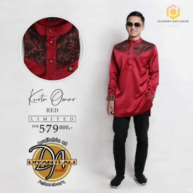KURTA OMAR "RED" I Gamis Kurta By Elmakky Exclusive