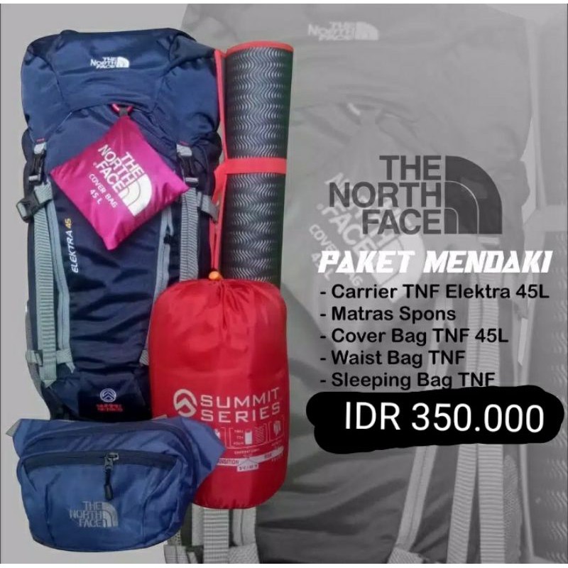 carrier tnf / paket mendaki / tnf elektra / elektra 45 L / paket pendakian /carrier murah