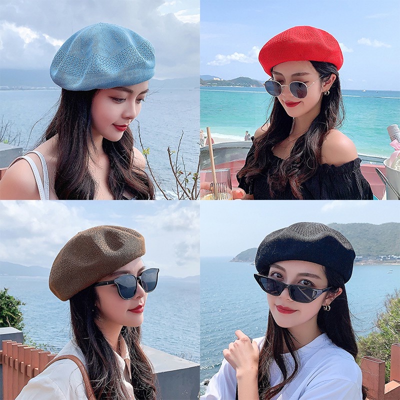 Topi Baret Adjustable Gaya Korea Untuk Wanita