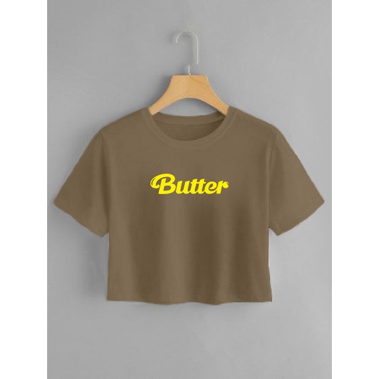 YOURSTYLE1119 - kaos crop butter KARAKTER all size kekinian kaos terlaris