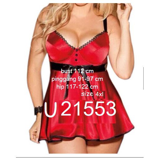 LINGERIE JUMBO SIZE SEKSI GAUN MALAM DASTER