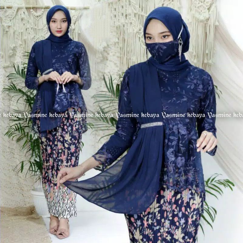 SETELAN AURORA SELENDANG LILAC/LAVENDER /KEBAYA WARNA UNGU-7