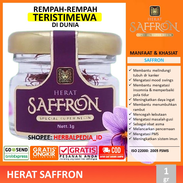 

Saffron Afganistan Saffron Super Nigen Safron 1 Gram [100% Original] - Ready Stock