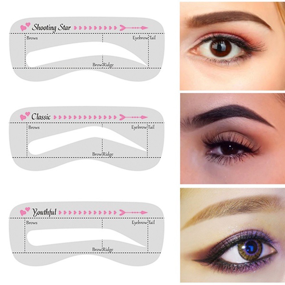 10pcs Reusable Eyebrow Mold Cards For Women