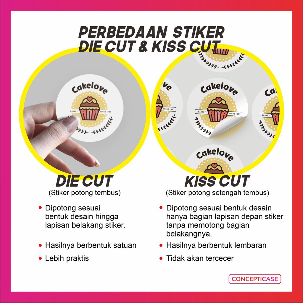 CETAK STIKER LABEL KEMASAN, LABEL MAKANAN A3 VINYL + CUTING SESUAI BENTUK (MINIMAL ORDER 5 LEMBAR)