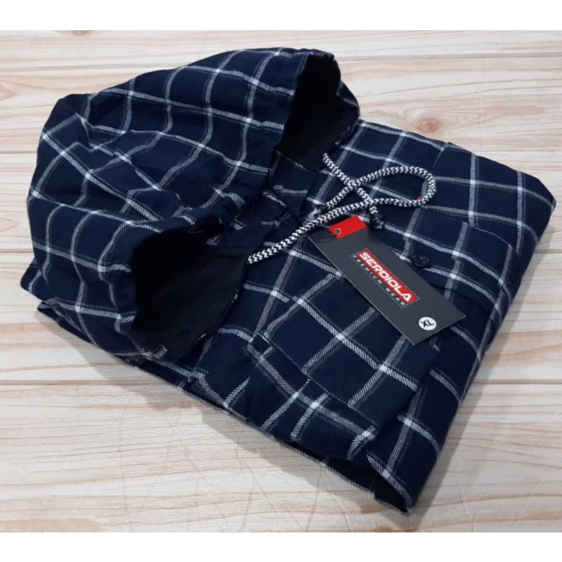 KEMEJA FLANNEL HOODIE PRIA MURAH BISA UNTUK COWOK/CEWEK