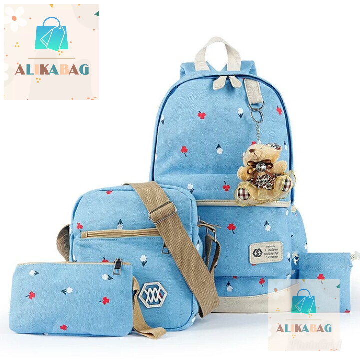 ALIKA BAG - Tas Ransel Anak Perempuan Multifungsi 3in1 Bunga Tulip