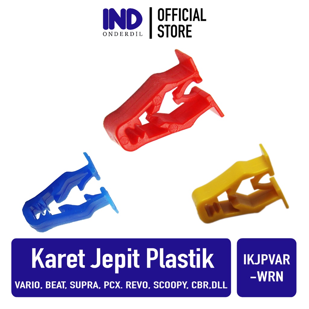 IND Onderdil Klip-Jepit Plastik Body-Visor CB 150R.CB150R-CBR 150.250 R Old.New-CS1 Merah-Biru-Kunin