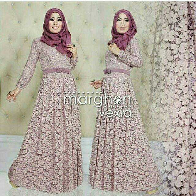 Gamis brukat marghan vexia marghon