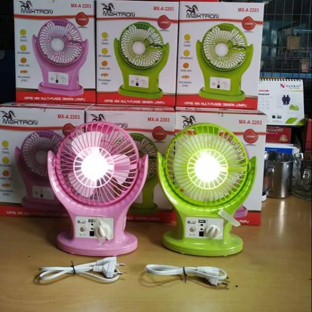 Kipas angin portable | Kipas dengan powerbank | lampu LED