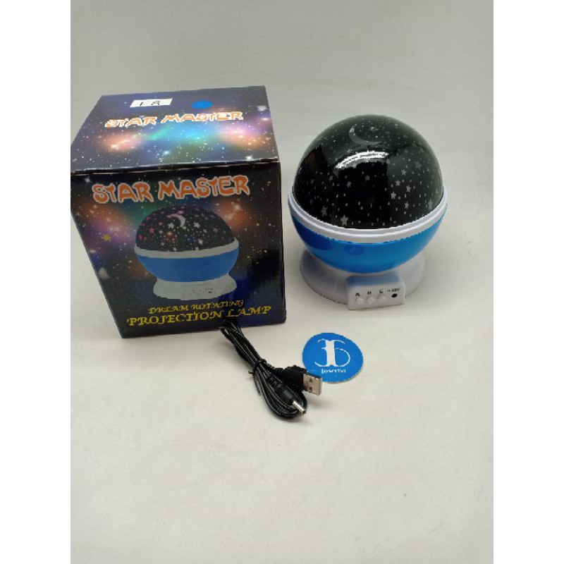 Lampu Tidur Proyektor Bulat Bulan Bintang Star Master Original