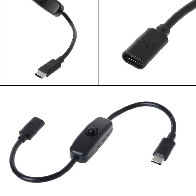 VIVI   Type C Male to Female USB-C Extension Cable Switch for Raspberry Pi 4 An-droid