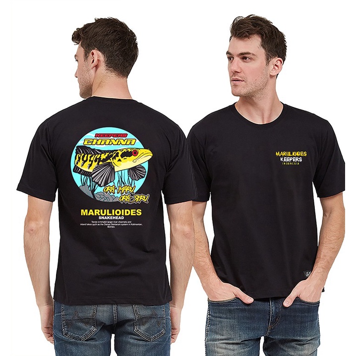 Kaos Chana Maru Yellow Sentarum Kaos Ikan Hias Chana Bogo Gabus Pria Unisex 100% Cotton Premium FREE