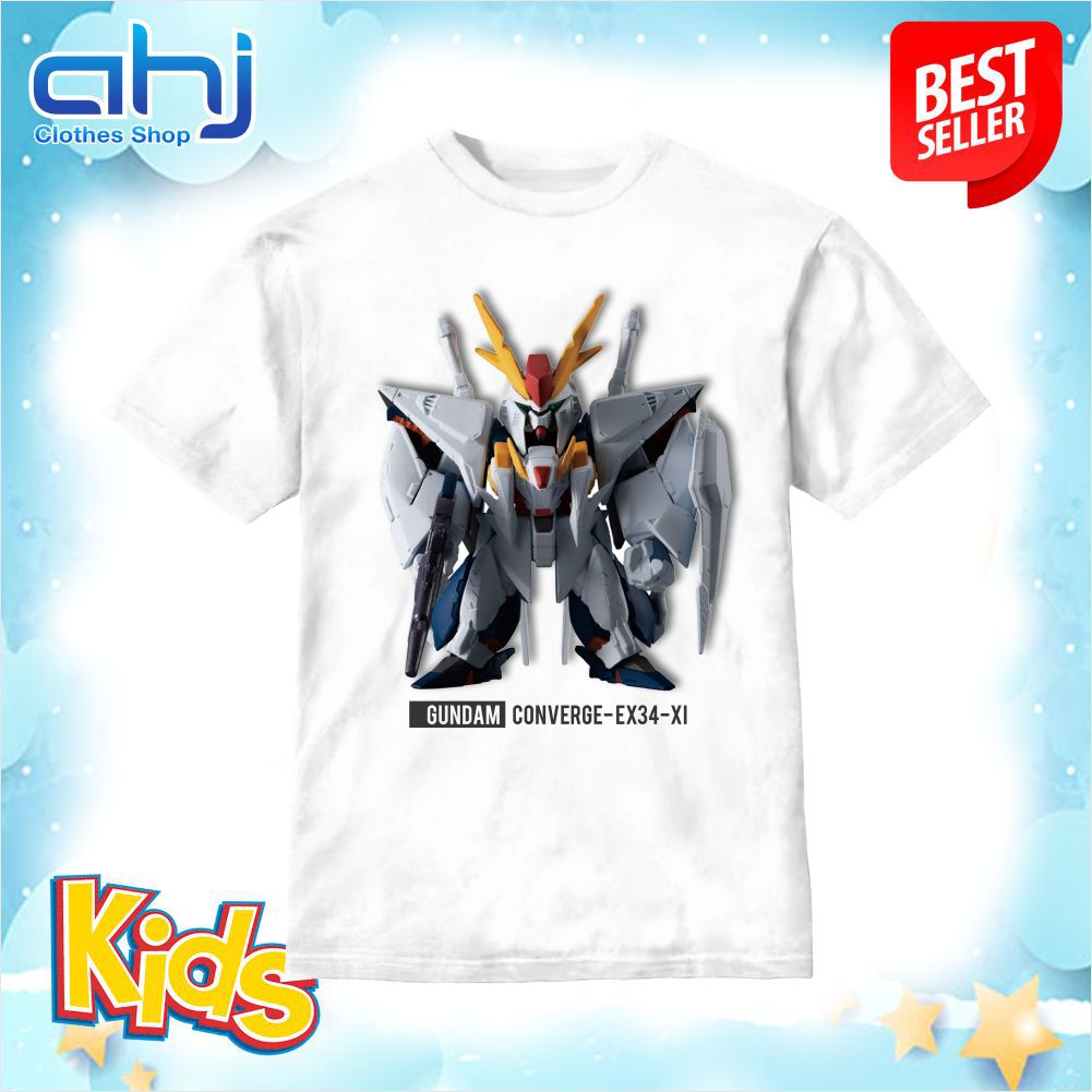 Kaos Anak Gundam-converge-ex34-xi-gundam Kaos Anak Laki-laki Dan Perempuan DTG
