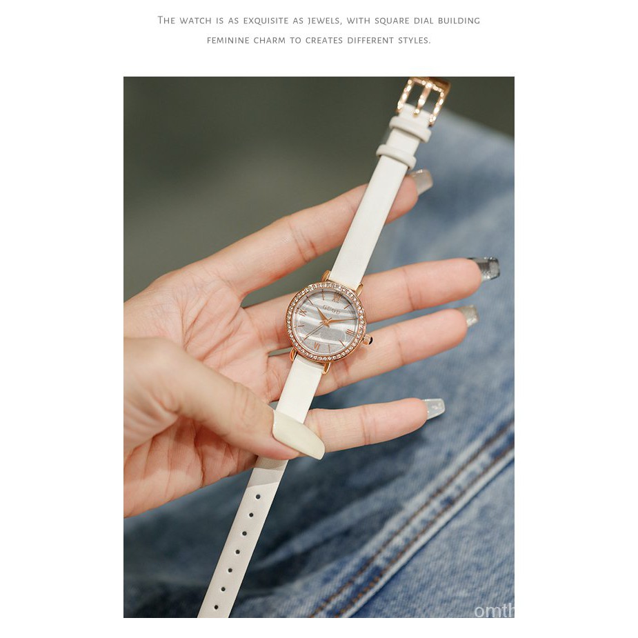 【Factory Outlet】【Pengiriman Bebas】GUOUAsli Wanita Niche Musim Panas High-Grade Cold Gaya Merek Terkenal2021Baru Wanita Watch qZMf