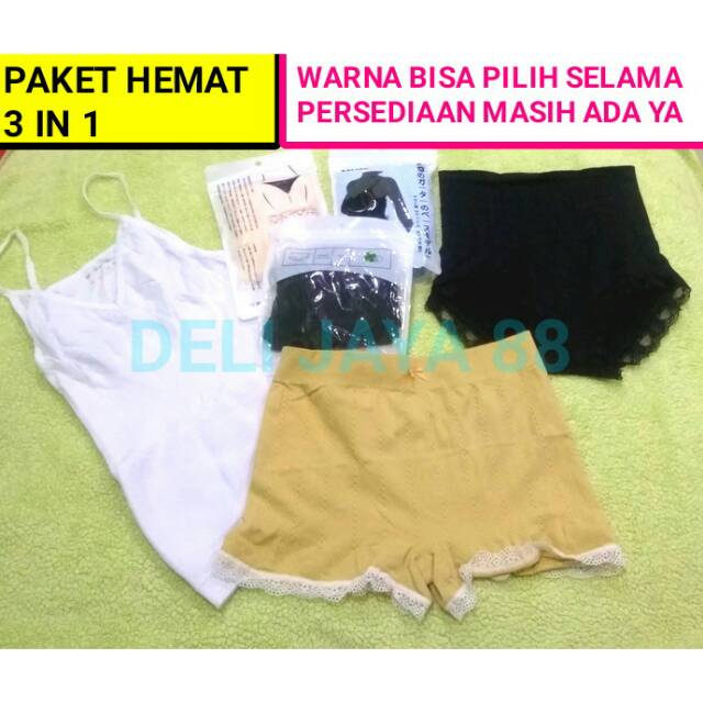 Korset celana + korset baju pelangsing badan dan celana dalam untuk rok paket 3 in 1