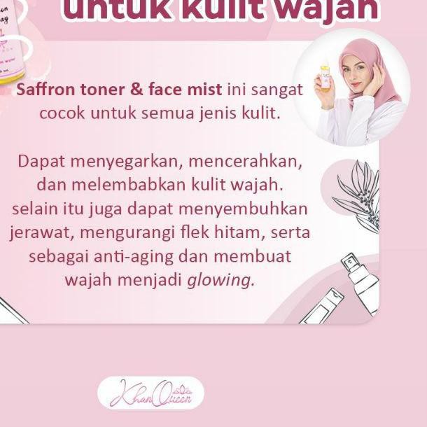 ➮ []FACEMIST SAFFRON SPRAY ZAMZAM | BY KHANQUEEN SUDAH BERSERTIFIKAT ➺